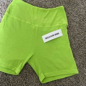Lime green biker shorts
